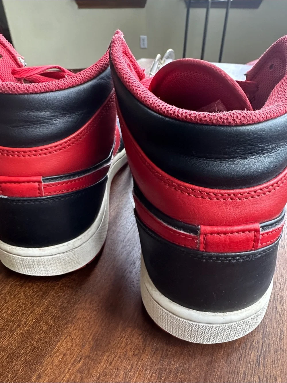 Jordan Kids High-Top Sneakers in Black and Red